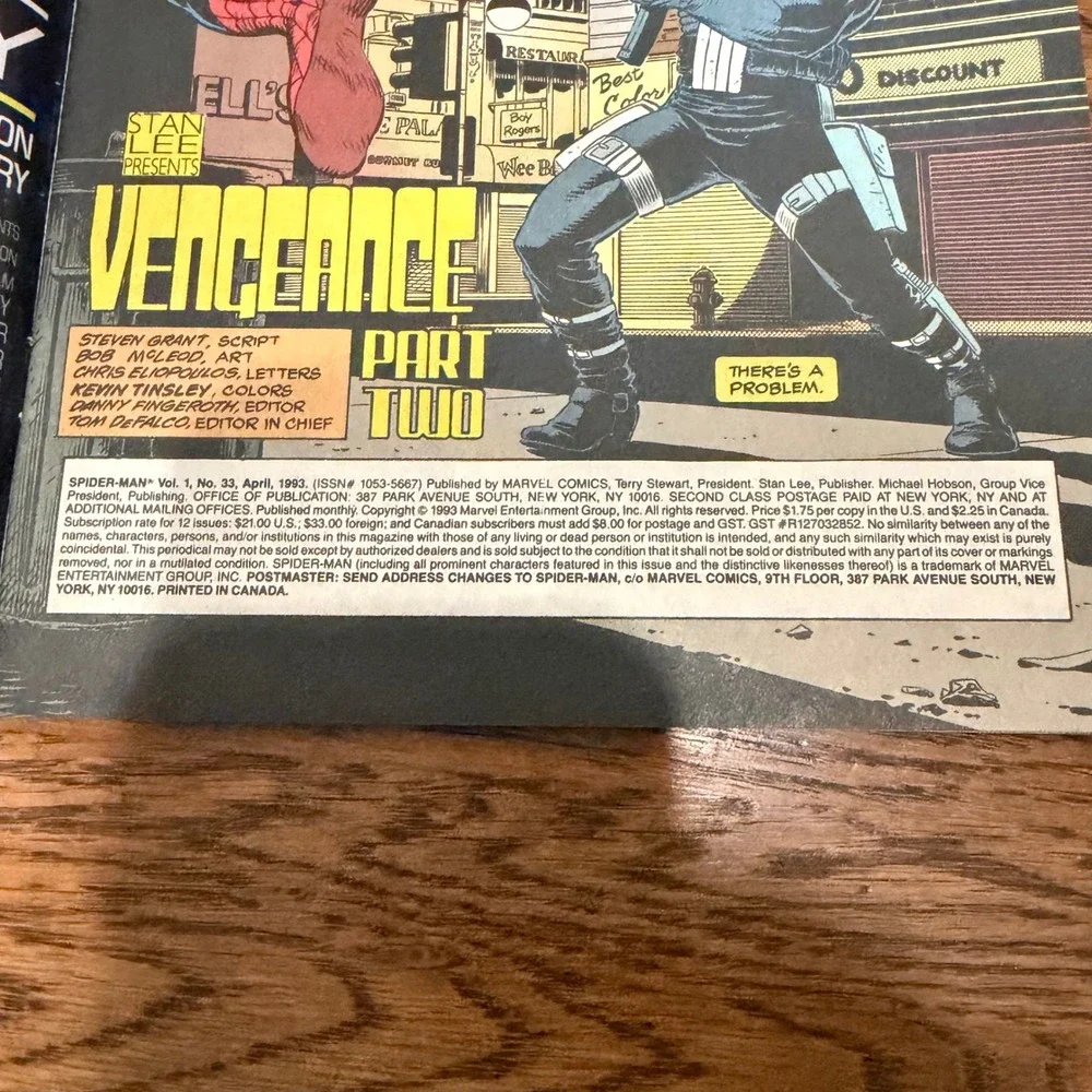 Spider-Man 33 34 Marvel Comics 1993 Punisher Vengeance Newsstand Edition Set